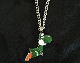 Silver Plated Nintendo Super Mario Yoshi Necklace