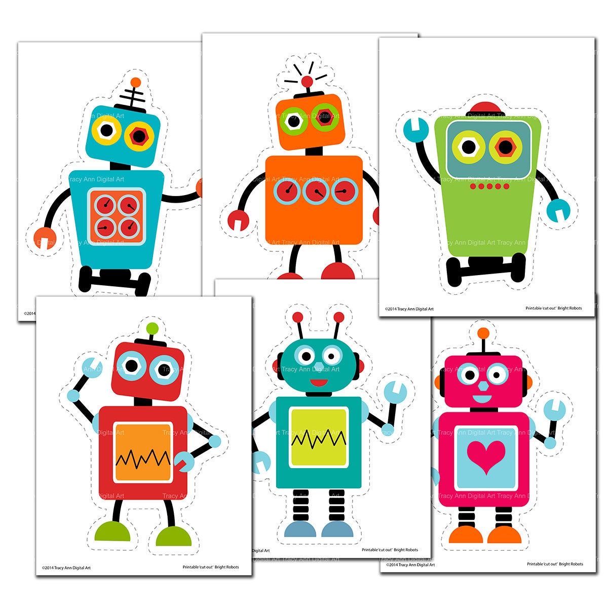 Robot Decoration Robotic Cut Outs Party Robots Printable