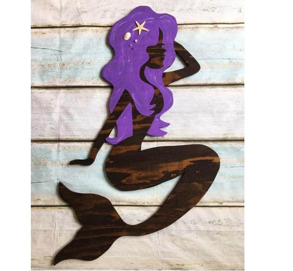 Large Wooden Mermaid Mermaid Pallet Wood Wall Art Mermaid