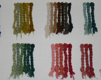 Embroidery Wool - 30 Assorted vegetable dyed colors