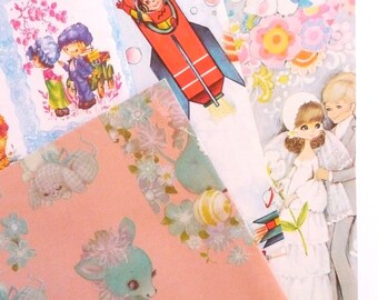 Vintage Gift Wrapping Paper 1970s Designs