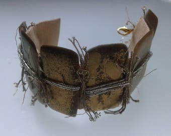 Gold Bracelet with resin plates