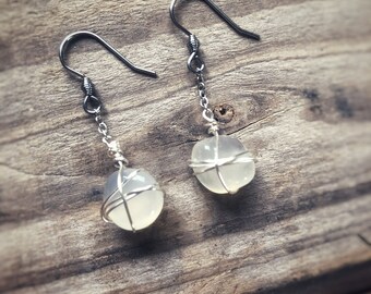 Agate Nest Earrings (Hypoallergenic)