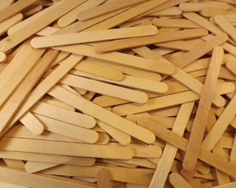 500 ct Natural Wood Craft Sticks / Popsicle Sticks 4 1/2" x 3/8" Resealable Bag