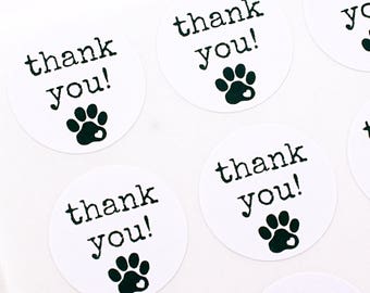 Paw print thank you | Etsy