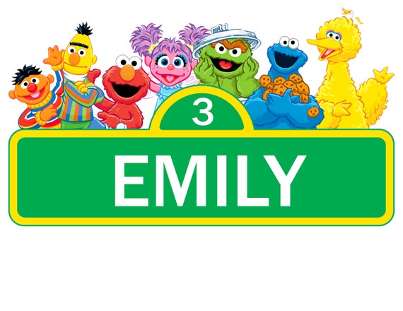 Personalized Sesame Street Sign Digital or Printed