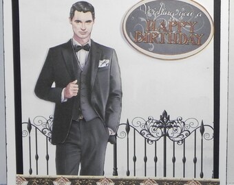 Formal man birthday card