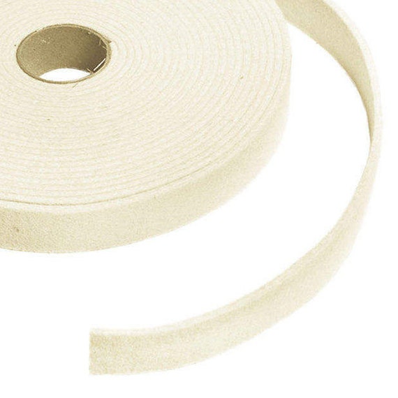 Medium Density Industrial Wool Felt Strips Natural White