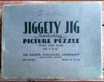 Jiggety Jig Picture Puzzle - Jigsaw Puzzle - By A Waterfall - 1930's