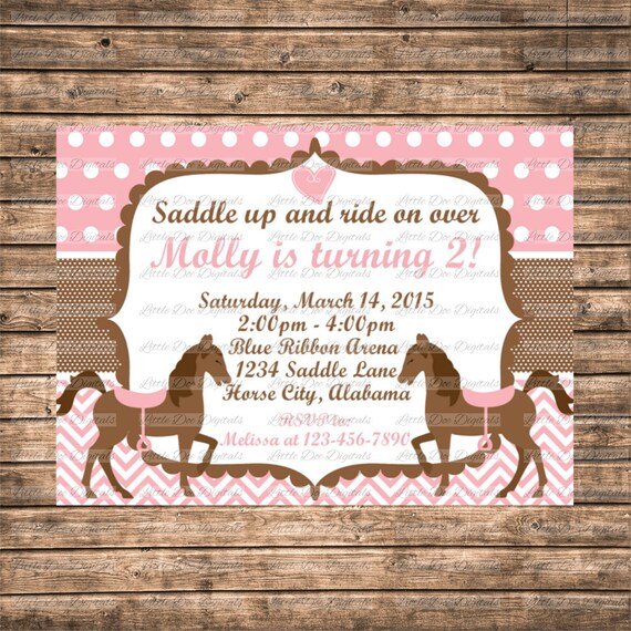 Horse Themed Invitations 8