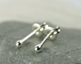 Tiny Stud Earrings | Silver Ball Studs - 1 Pair | Tiny Dot Earrings | Mini studs silver | Silver stud earrings