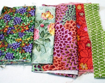 Fabric By The Pound, Fabric Grab Bag - 1 Pound - All Sizes & Colors, 4 Dollars A Pound