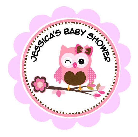 personalized 2 or 2 5 pink owl baby shower personalized 2 or 2 5 pink owl baby shower