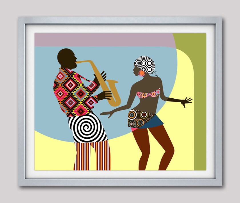 African American Wall Art Painting Decor Black Dance Gift Dancing Queen Saxophone Music Poster African American Wall Art Painting Decor Black Dance Gift Dancing Queen Saxophone Music Poster