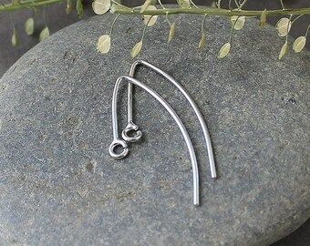 Sterling Silver Ear Wire 1 Pair 25 mm, 925 Sterling Silver Marquis Earring Hooks, silver ear wire, silver earrings, hook Earring Components