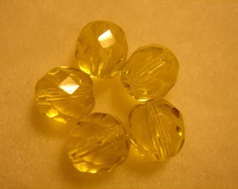 5 faceted Crystal 8 mm JONQUIL AB jewelry creations