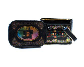 Singer Sewing Machine Bristol Ware Tin Box