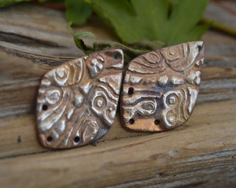 Handmade White Copper Asian Butterfly Components