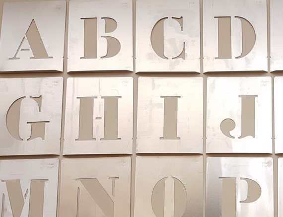 LARGE 4 inch Letter Stencil new single letter aluminum alphabet ABC LARGE 4 inch Letter Stencil new single letter aluminum alphabet ABC