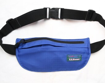 Rare 90's Vintage "L.L.BEAN" Royal Blue 1-Pocket Fanny Pack
