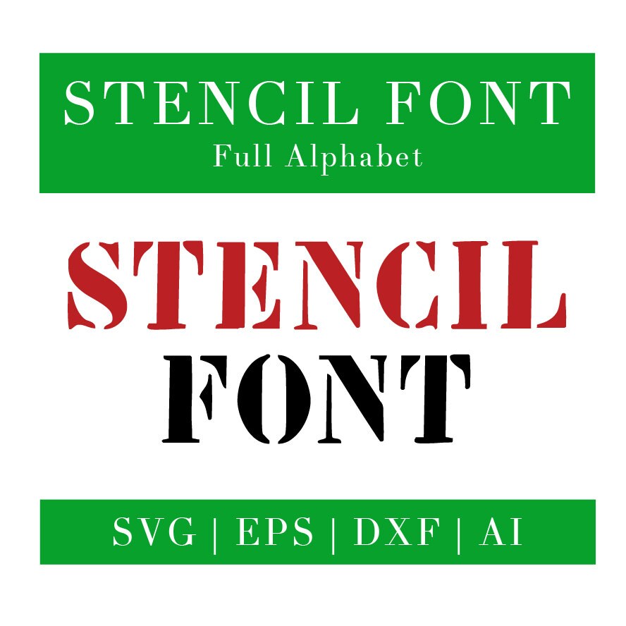 Download Stencil Font svg SVG EPS DXF Ai Alphabet Letters svg