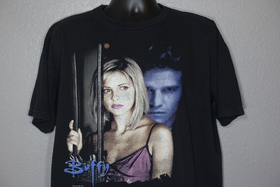 1998 Buffy the Vampire Slayer - Buffy Angel Angs - Double Sided TV Show Vintage T-Shirt