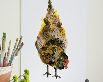 Chicken Art Print, Chicken Print, Nature, Wildlife, Chickens, Nature Print, Animal Print, Chickens and Hens, Hens, Wall Print, Nature Print