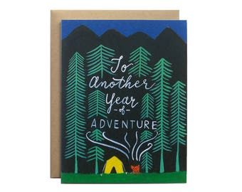 Adventurous Year Card // Wedding Anniversary Card, Birthday Card, Birthday Card for Husband, Birthday Card for Boyfriend, Holiday Card