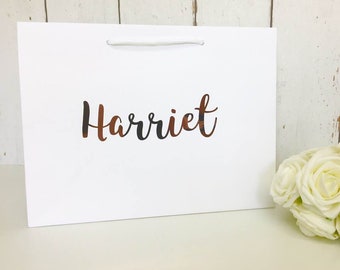 Personalised Gift Bag | Rose Gold Gift Bag |Bridesmaid Gift |Personalised Gift |Personalised Bag |Bridesmaid Bag |Wedding Gift Bag |Gift Bag