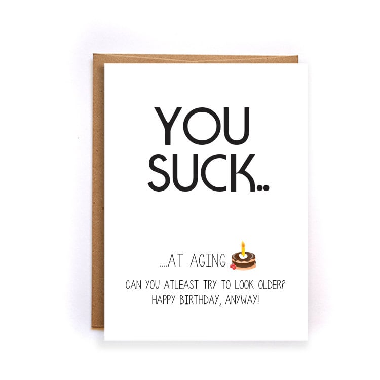 Funny Happy birthday cards for daddy sarcastic birthday cards