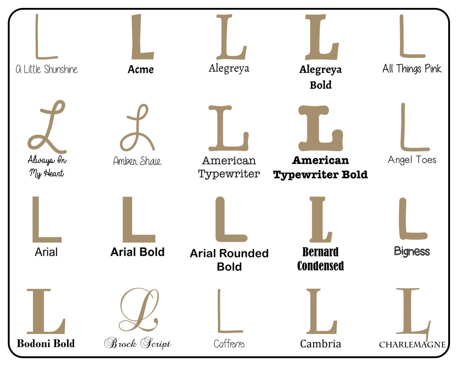 Wooden Letter L Capital Unfinished Unpainted Perfect