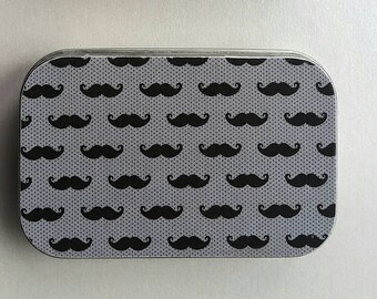 Large tin . . . Mustache tin...great for bear ornaments.