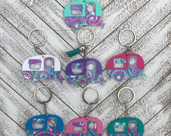 Camper keychains/ Camper Key Chains/ Vintage camper keychains