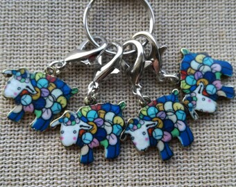 Stitch Markers for Crochet, Sheep Stitch Markers, Progress Keepers, Set of 4 Colourful Enamel Sheep, Crochet Notions, Knitting Notions, Gift