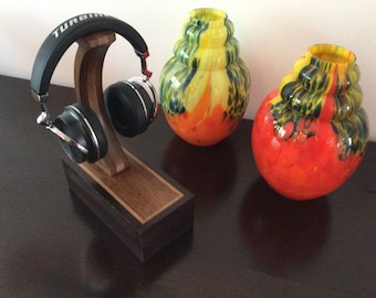 Headphone stand / hanger (exotic and premium hard woods)