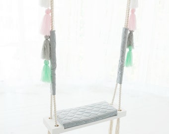Swing for Kids, 100% hand made *** fast delivery***, Wooden Swing, Toddler Swing, Indoor Swing, Best Birthday Gift