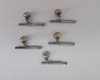 Shirt Studs, Antique, Five Shirt Stud Buttons, Vintage Buttons, Antique Buttons, Buttons, Collectible Buttons, Accessories