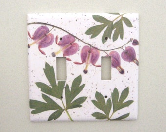 Double bleeding heart light switch cover switchplate