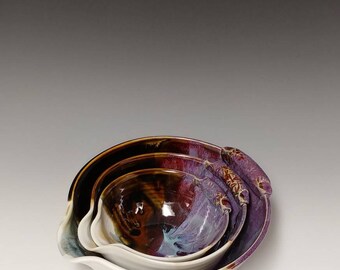 Handmade ceramic batter bowl set #1106