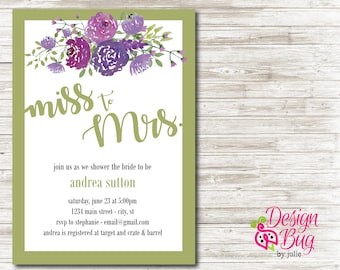 Wedding Shower Invite - Miss to Mrs.