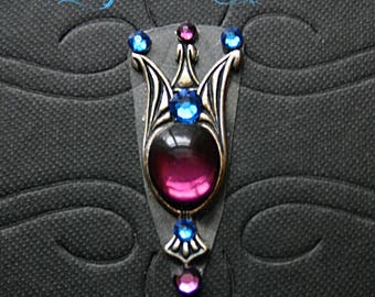 Enchanting Night Reusable Bindi - ATS, Tribal, Belly Dance, Facial Jewelry, Forehead, Third Eye, Cosplay, Fantasy, Fairy, Purple, Blue