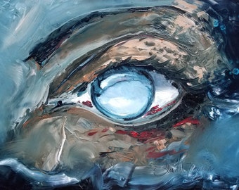 Blind Eye, Original Oil Painting, Handmade, Fine Art, Free Shipping
