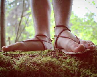 Light Leather Barefoot Running Jesus Sandal Thongs