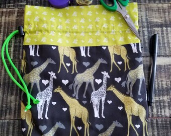 Giraffe Print Project Bag