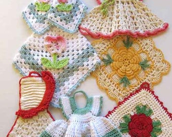 Premium Vintage Potholders Crochet Pattern PDF