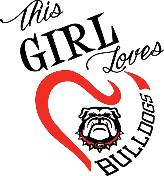 Download This Girl Loves Georgia Bulldogs SVG File