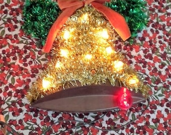 Christmas Bell Lights up,Vintage, Christmas accent, home decor
