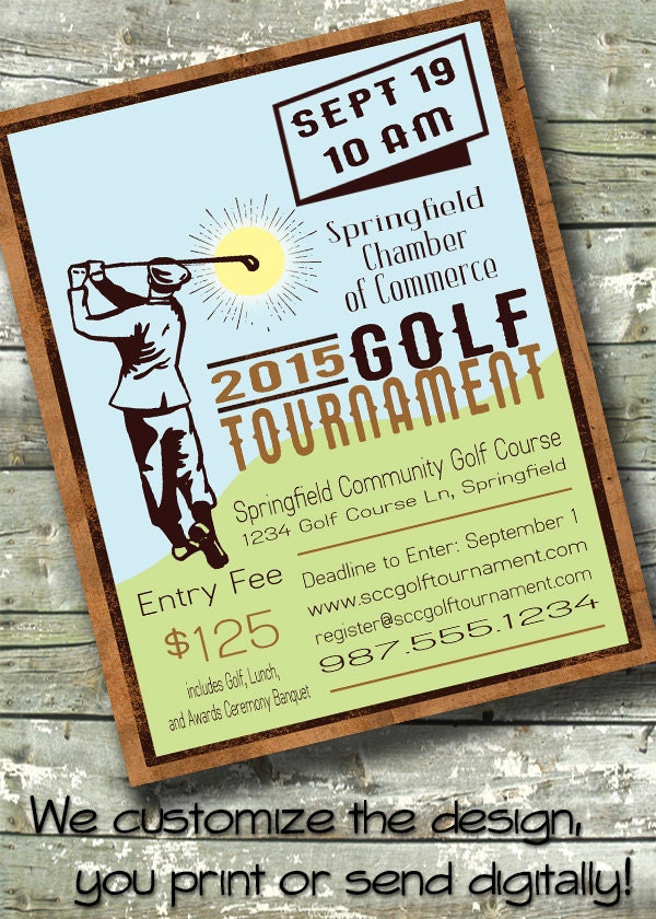golf tournament flyer event fundraiser 5x7 invite 8 5x11 how to make a flyer for a golf outing