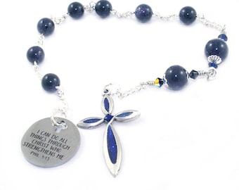 Christian Prayer Beads - Pocket Rosary - Anglican, Episcopalian, Protestant Pocket Rosary