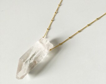 Extra Large Quartz Crystal Point Layering Necklace